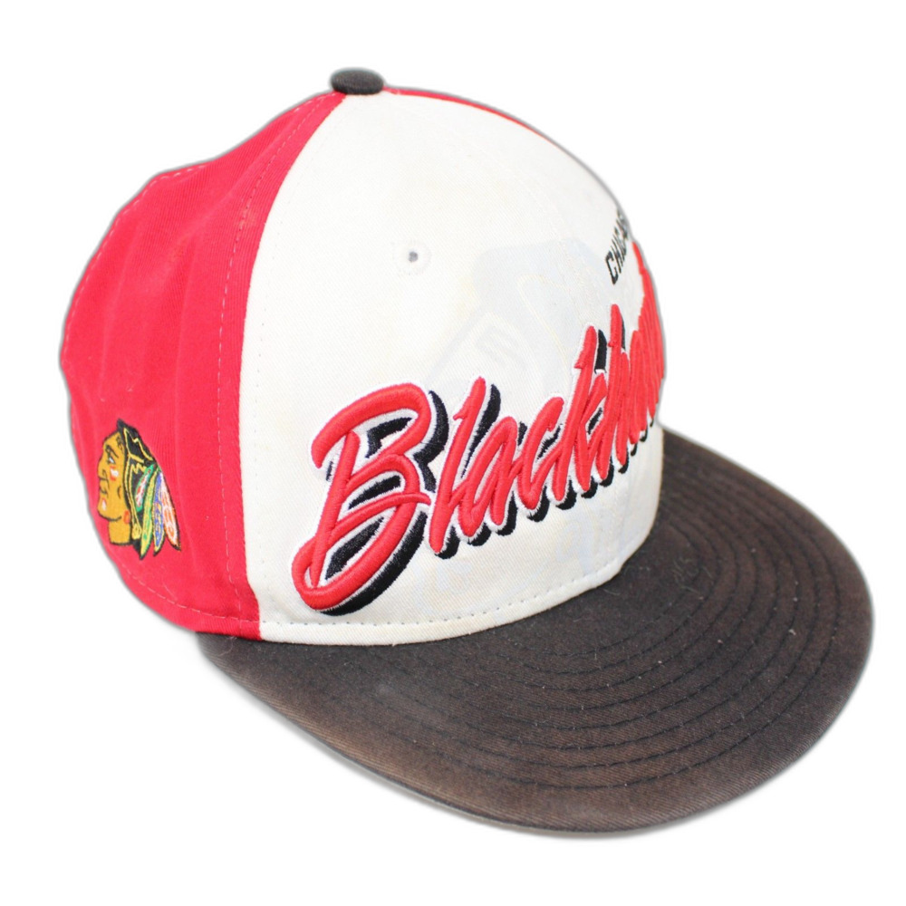 Chicago Blackhawks Adjustable Hat - New‎ Era Cap - Vintage Medium Large - Picture 2 of 7